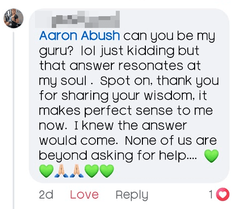 Community testimonial screenshot 6