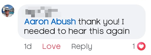 Community testimonial screenshot 8