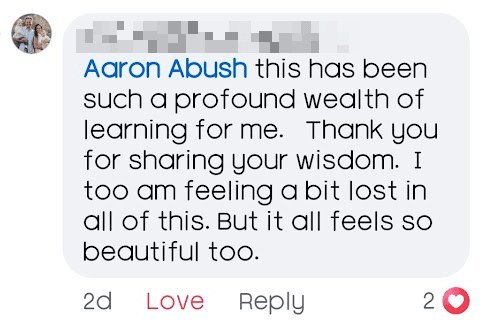 Community testimonial screenshot 13