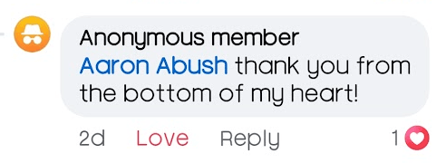 Community testimonial screenshot 18