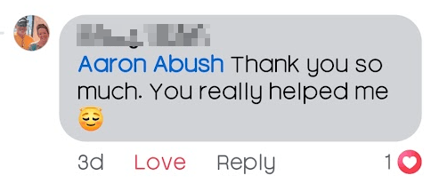 Community testimonial screenshot 31