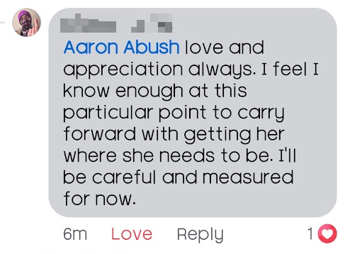 Community testimonial screenshot 34