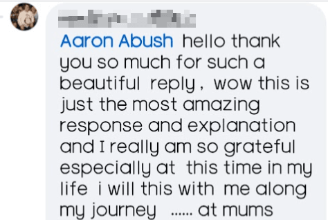 Community testimonial screenshot 40