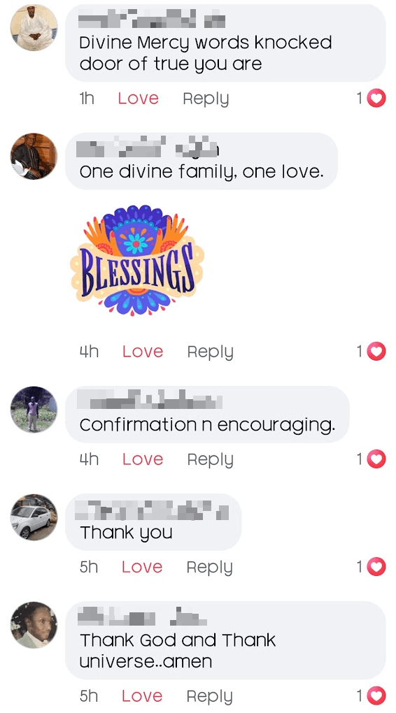 Community testimonial screenshot 43