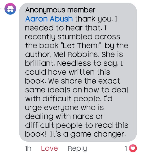 Community testimonial screenshot 46