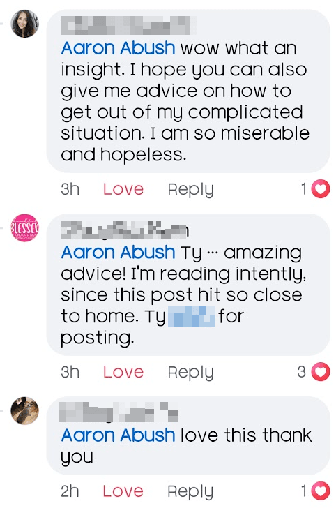 Community testimonial screenshot 48