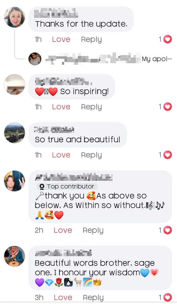 Community testimonial screenshot 50