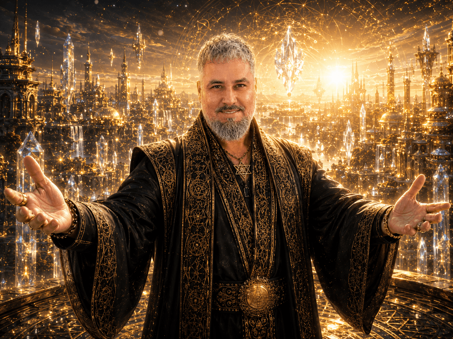 Aaron Abush, welcoming seekers into the golden city