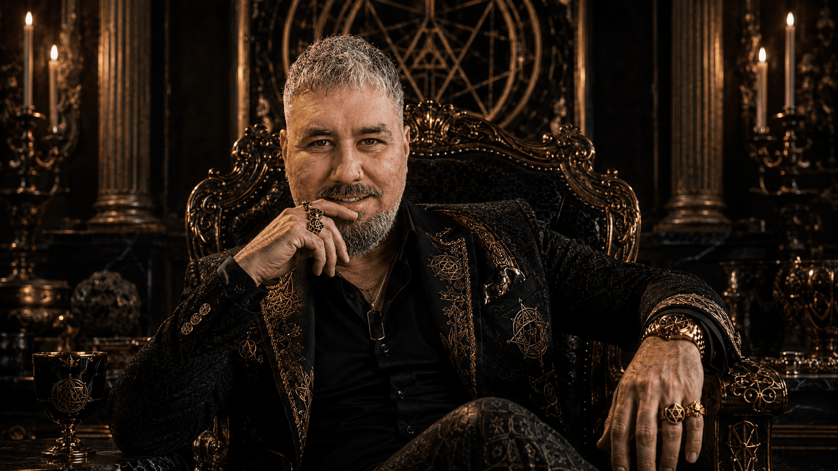 Aaron Abush, seated in quiet counsel